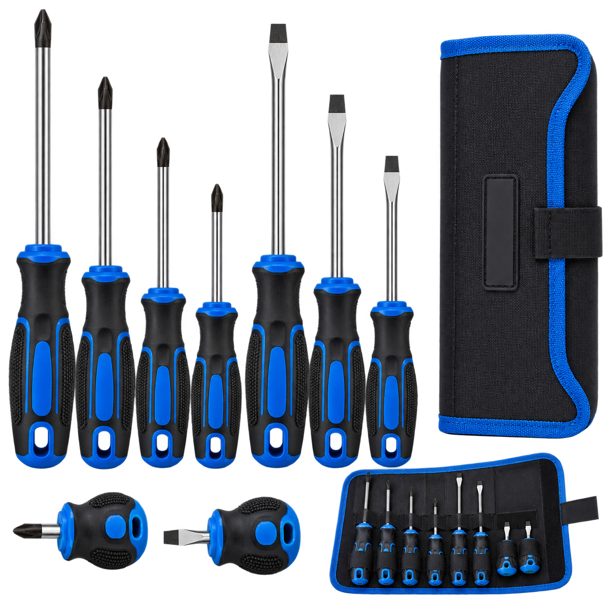 Screwdriver set with storage case